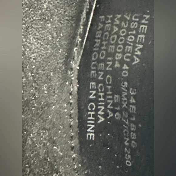 Calvin Klein Neema Velvet Gold Block High Heel Blue Size 10 - Picture 7 of 9